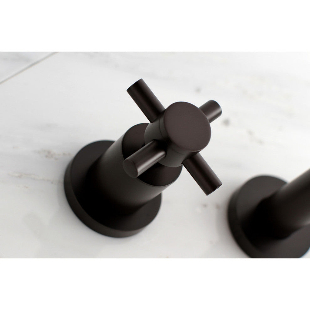 Kingston Brass Two-Handle Wall Mount Tub Faucet, Oil Rubbed Bronze