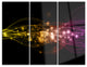 "Glowing Circles and Lines" Digital Metal Wall Art, 3 Panels, 36"x28"