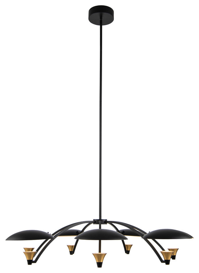 Redding 7-Light LED Chandelier, Winter Brass