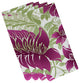 22"x22" Tree Mallow, Floral Print Napkin, Purple, Set of 4