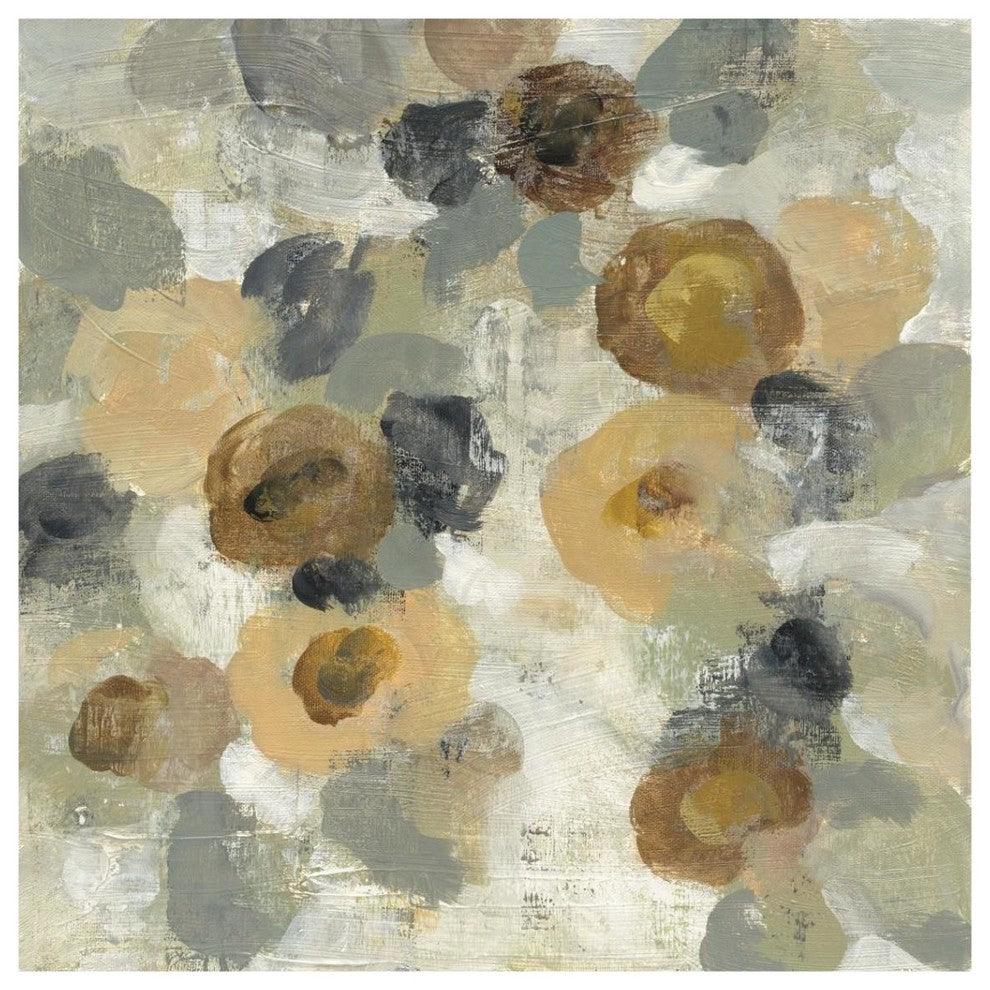 "Neutral Floral III" Digital Paper Print by Silvia Vassileva, 38"x38"