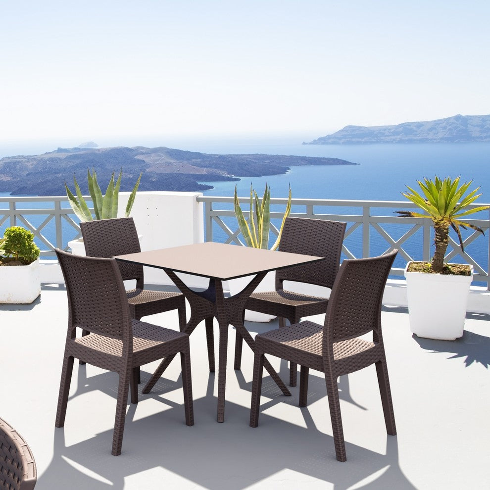 Ibiza Square Table 31", Brown