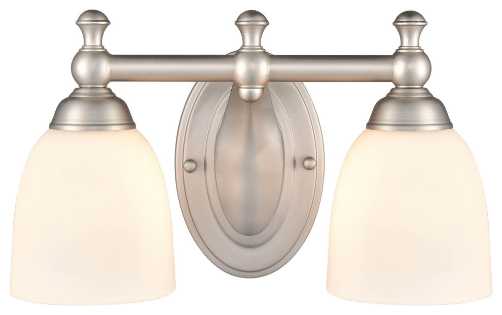 2 Light 13" Satin Nickel Vanity Light
