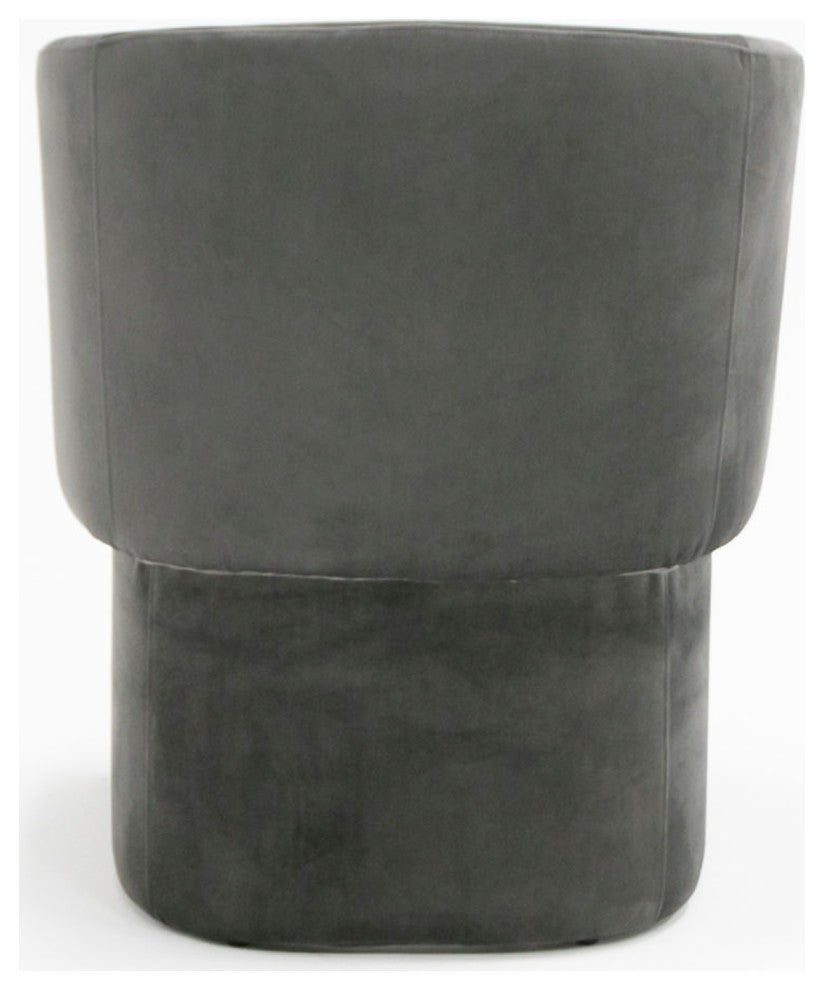 Modrest Vassar Modern Grey Velvet Dining Chair