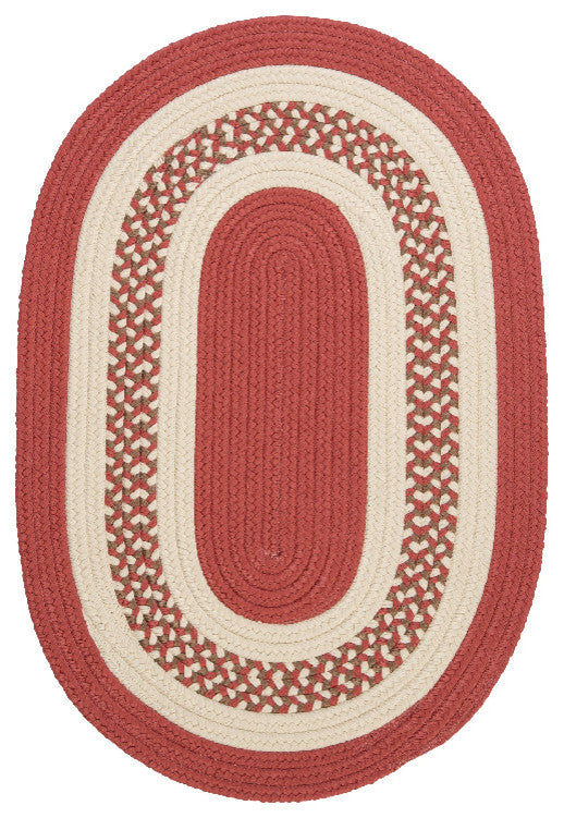Colonial Mills Crescent NT71 Terracotta Indoor/Outdoor Area Rug, Oval 12'x15'