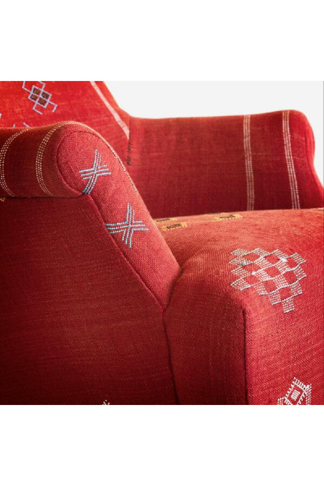 Upholstered Wingback Armchair, Andrew Martin Victoria, Moroccan