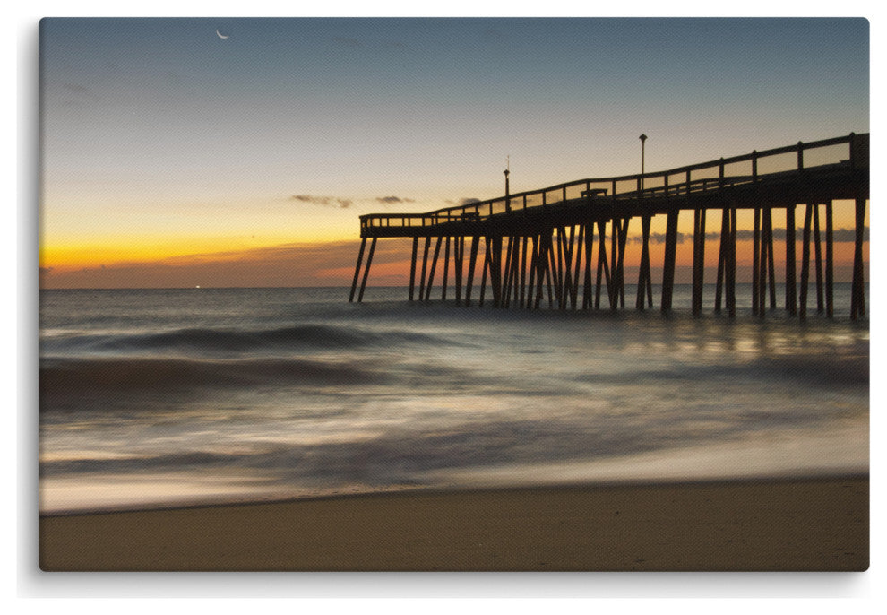 Motion of the Ocean Coastal Landscape Photo Canvas Wall Art Print, 24" X 36"