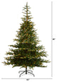 8' Layered Washington Spruce Faux Xmas Tree W/Clear Lights & Bendable Branches