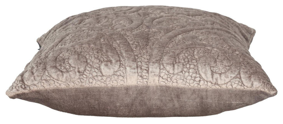 Parkland Collection Cristal Taupe Throw Pillow, Square