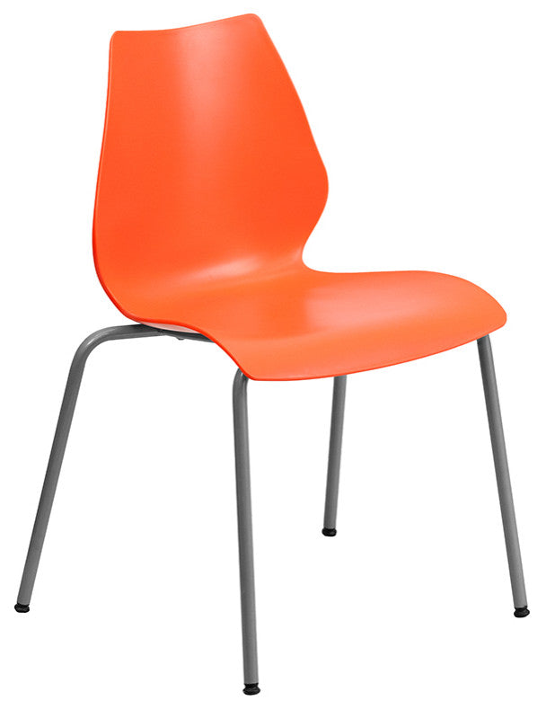 Orange Plastic Stack Chair RUT-288-ORANGE-GG