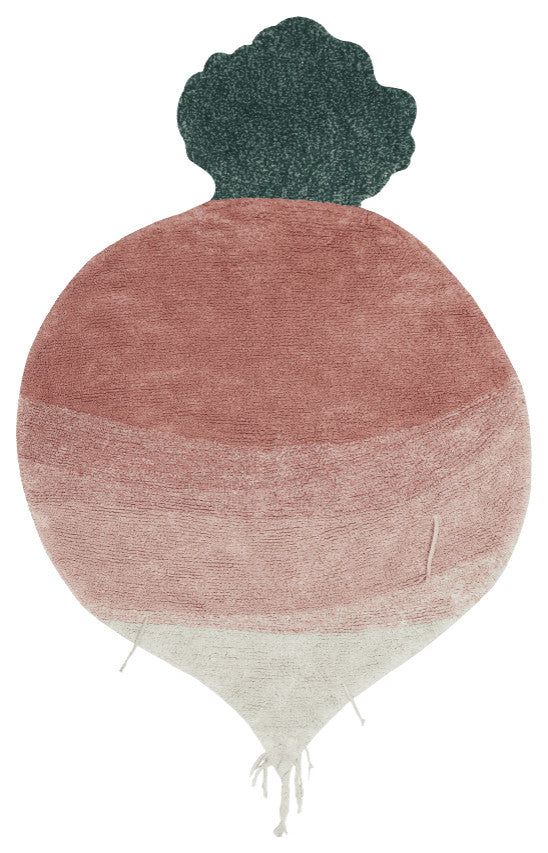 Ramona the Radish Machine Washable Kids Area Rug