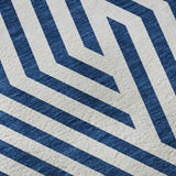 Premium Machine Washable Mayfield AMF550 Navy 1'8" x 2'6" Rug