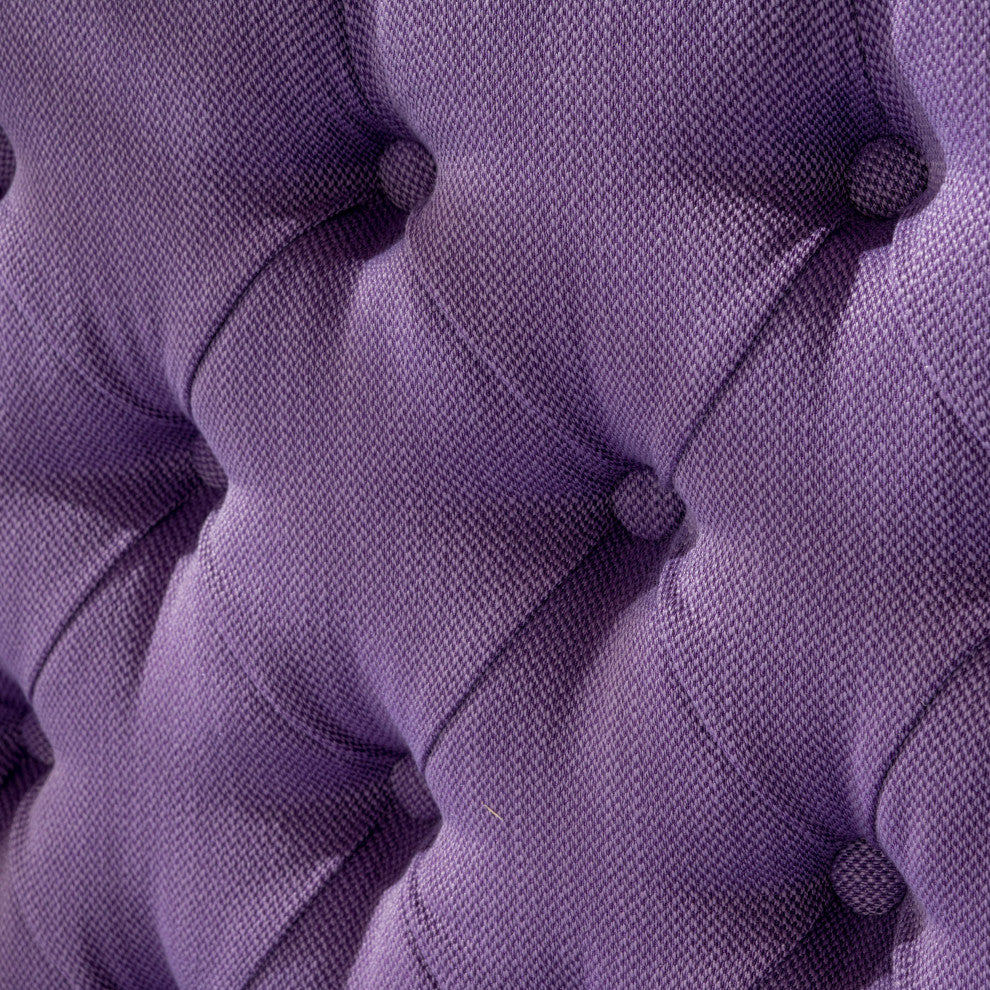 GDF Studio Annecy Diamond Tufted Fabric Queen/ Full Headboard, Light Purple