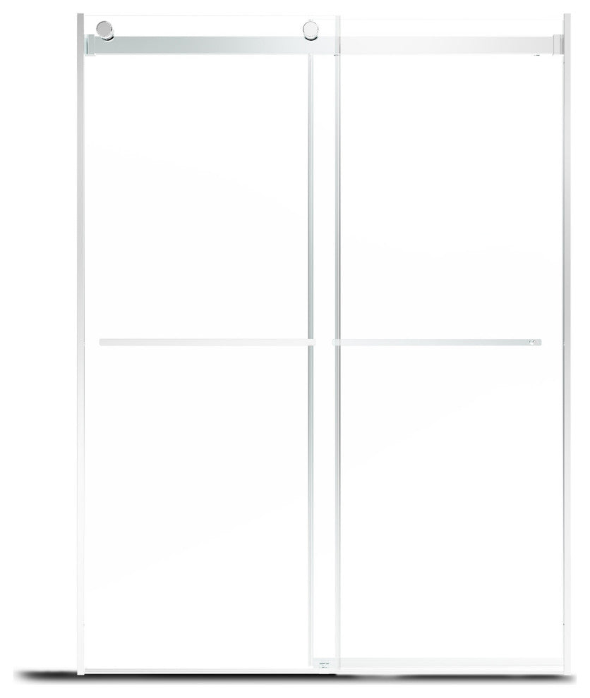 60-in x 76-in Frameless Sliding Shower Door, Chromed