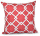Geometric Decorative Pillow, Coral, 20"x20"