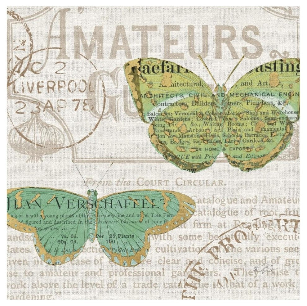 "Bookshelf Botanical IX" Digital Paper Print by Katie Pertiet, 42"x42"