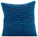 Blue Beaded Ombre Sea Waves 14"x14" Silk Pillows Cover, Sea Windsor