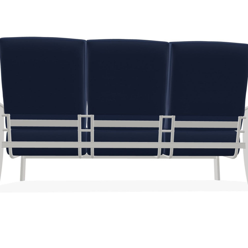 St. Catherine Deep Seat 3-Seat Outdoor Sofa, Navy/Snow