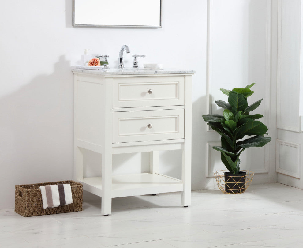 Matilda 24" Single Bathroom Vanity Set, White
