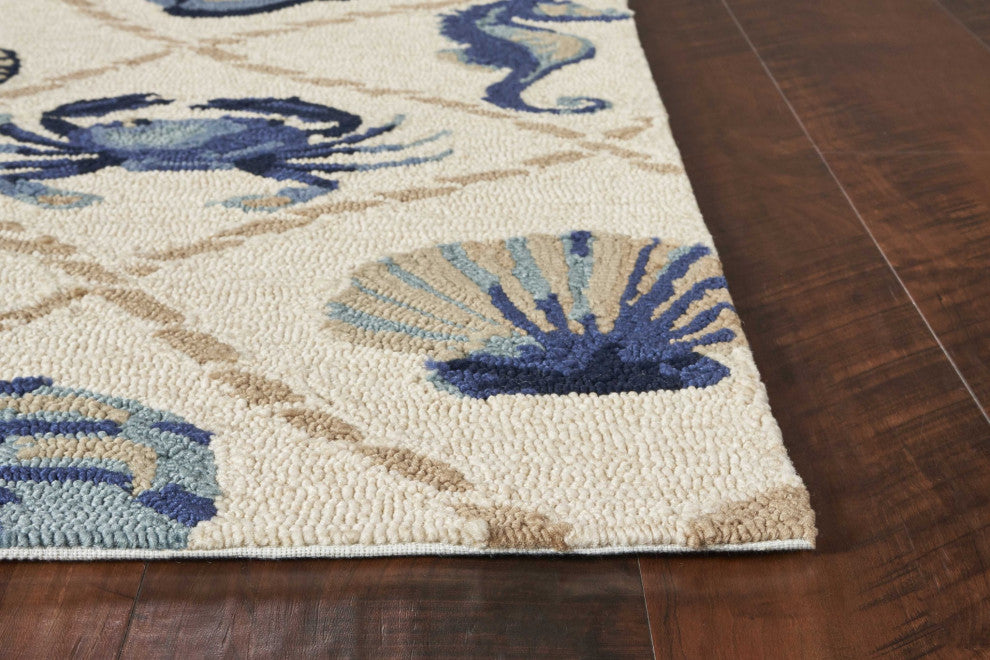 HomeRoots 7' x 9' UV treated Polypropylene Sand Area Rug
