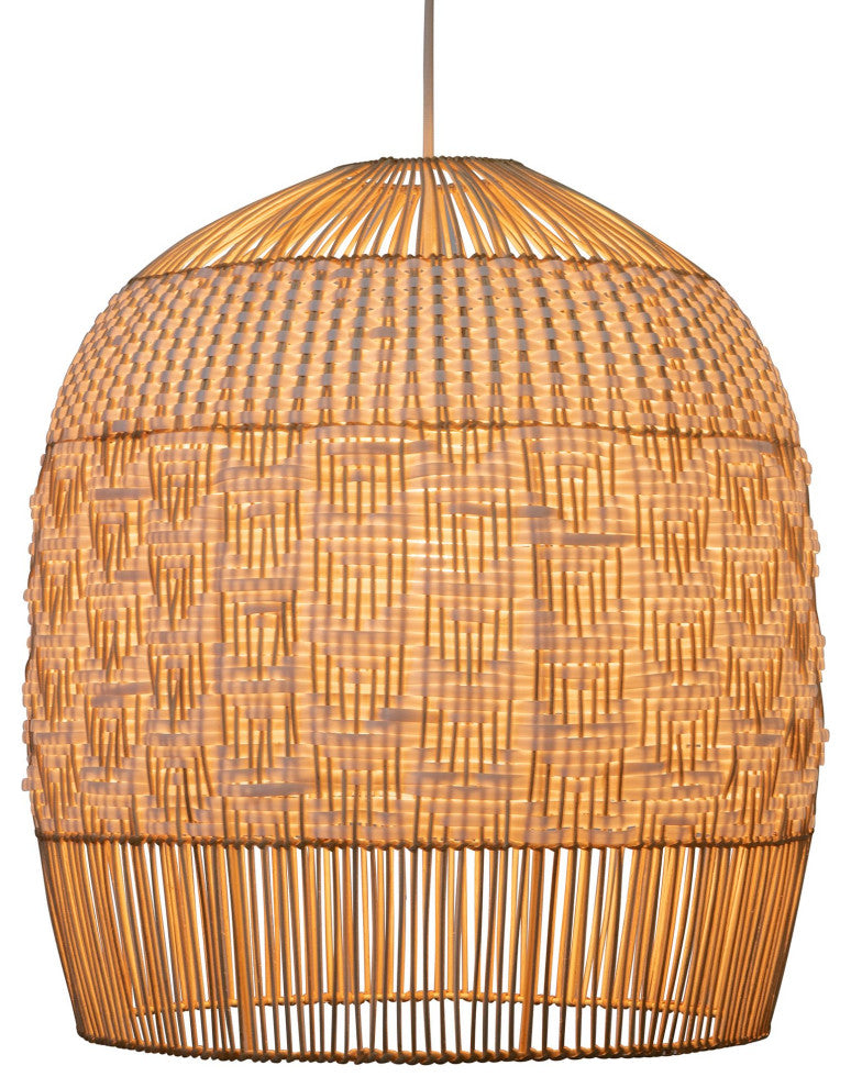 Wicker,  Polyrattan Tulip Chevron Pendant Lamp