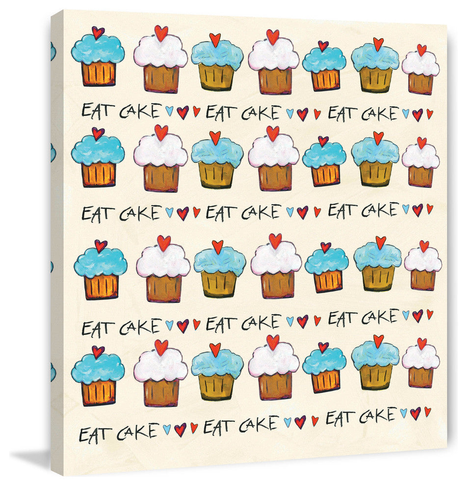 "Eat Cake" Painting Print on Canvas by Tori Campisi