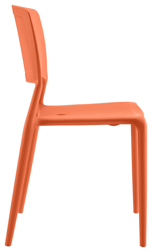 Modern Orange Fine Dining Side Chair