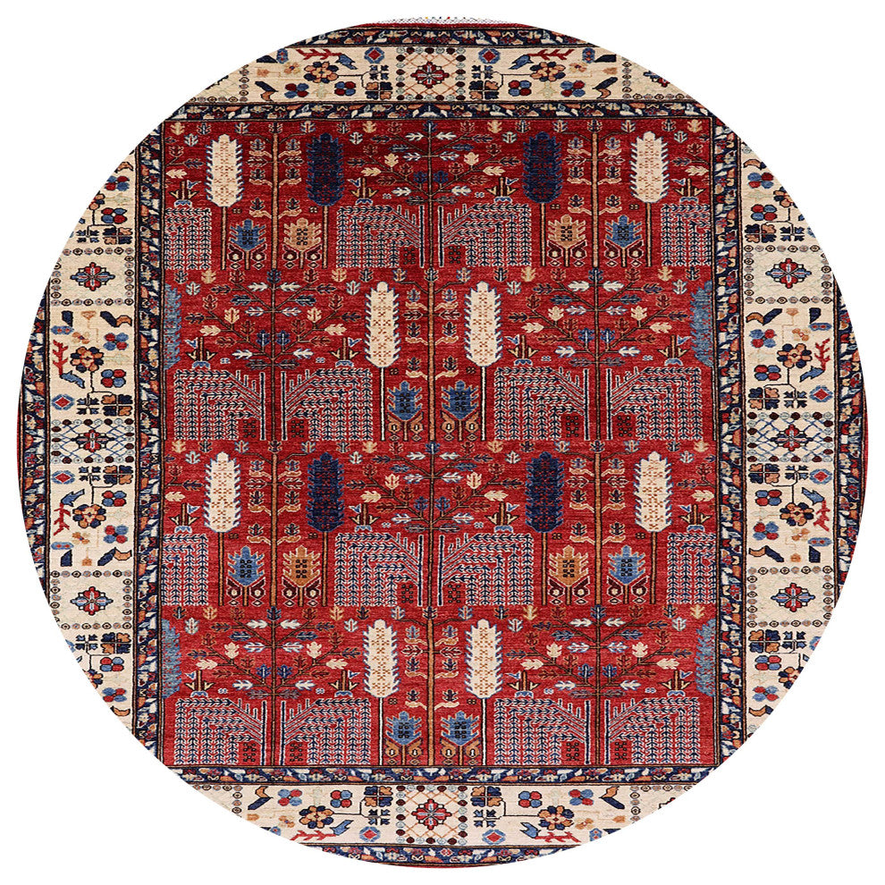 Ahgly Company Indoor Round Mid-Century Modern Area Rugs, 8' Round