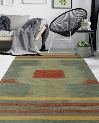 Winchester Kilim Janice Rust/Brown Rug, 5'0x6'7