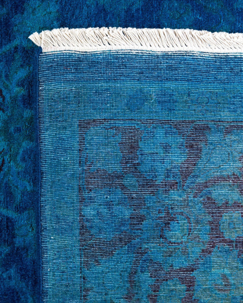 Fine Vibrance, One-of-a-Kind Hand-Knotted Area Rug Purple, 4'6"x7'3"