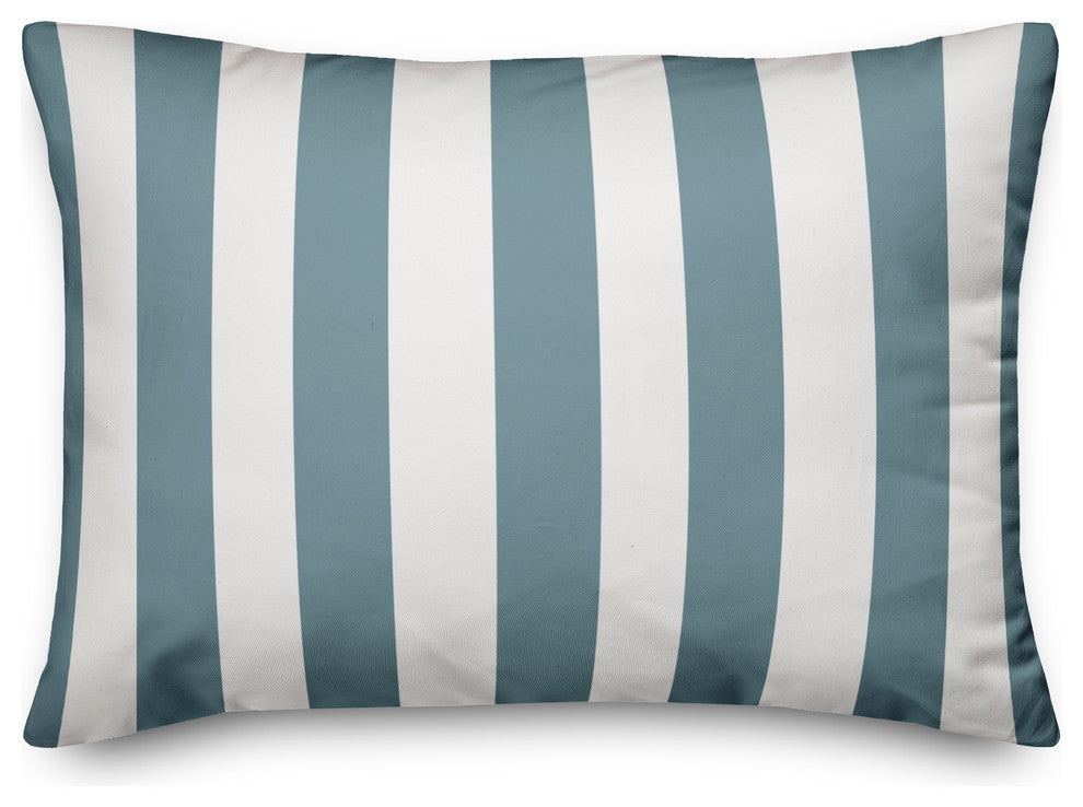 Sea Glass Cabana Stripe 14x20 Lumbar Pillow