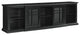 Classic Detailed Glass-Door Storage TV Stand for TVs up to 88"? "“ Black