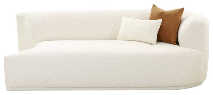 Fickle Cream Boucle Modular Right Arm Facing Loveseat