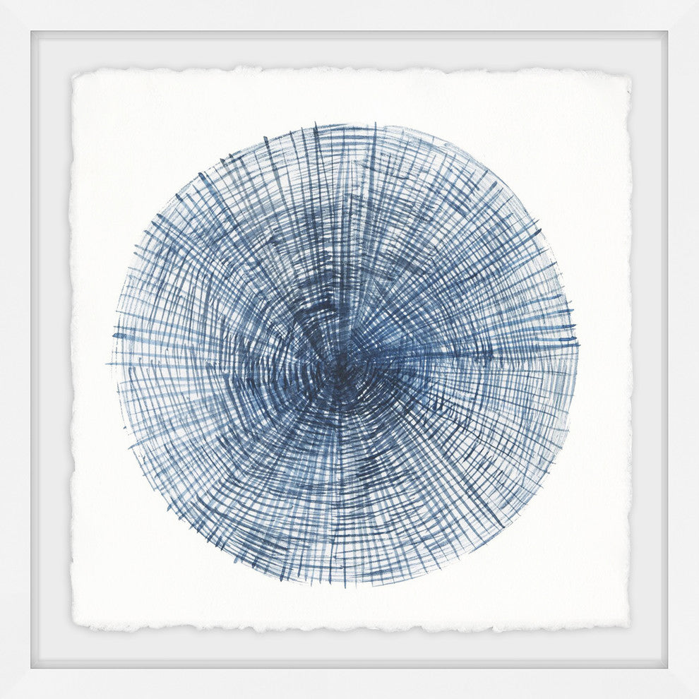 "Embossed Tree Ring" Framed Painting Print, 18"x18"