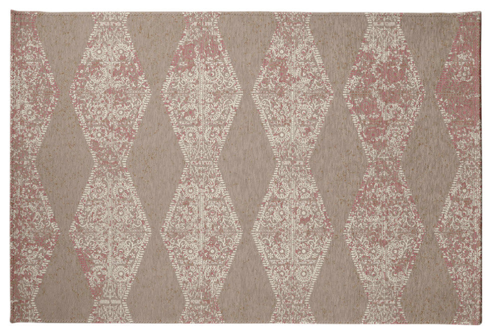 Pyramid Stripe Chenille Rug, Tan, 4'x6'