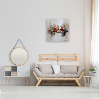 City Ruins II- Abstract Hand Painted Canvas Art, Modern Wall Decor Artwork