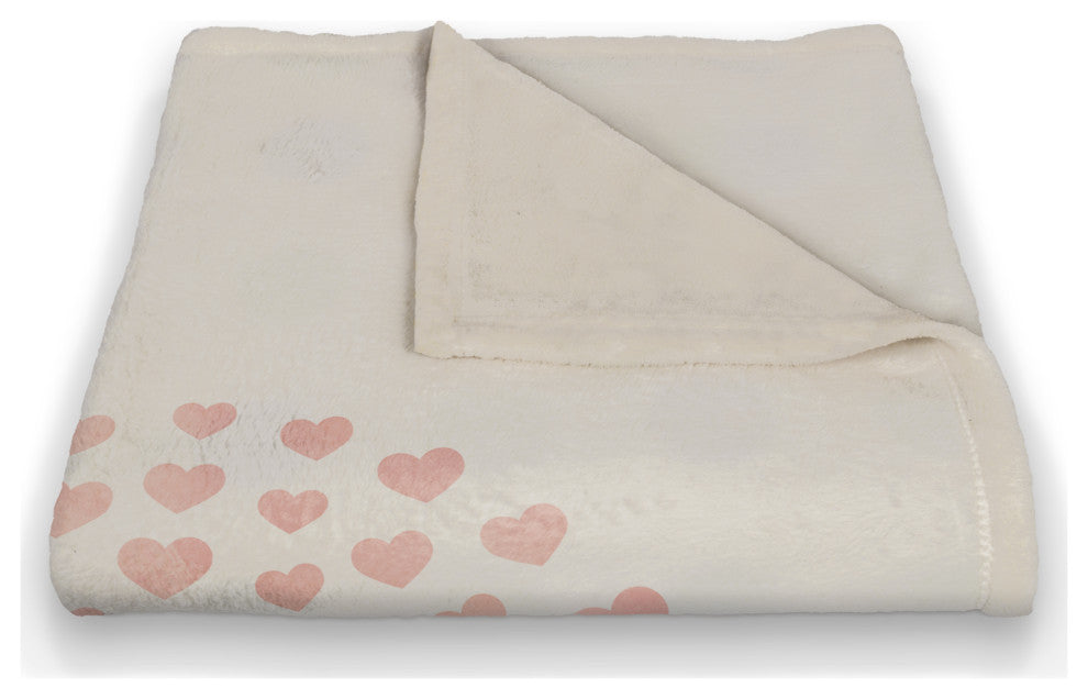 Let's Fall in Love 50x60 Coral Fleece Blanket