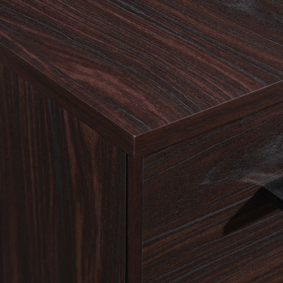 GDF Studio Emilia Mid Century Modern Finished Fiberboard Cabinet, Wenge