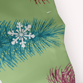 70"Wx73"L Merry and Bright Shower Curtain, Light Green