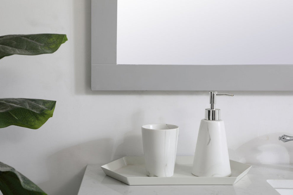 Anderson Rectangle Vanity Mirror, 48", Gray