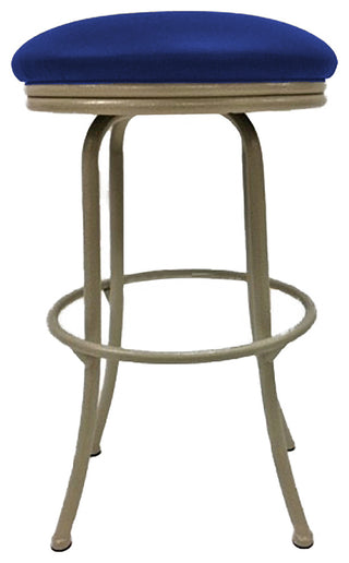Peyton Blue 26inch Counter Height Beige Frame Swivel Bar Stool