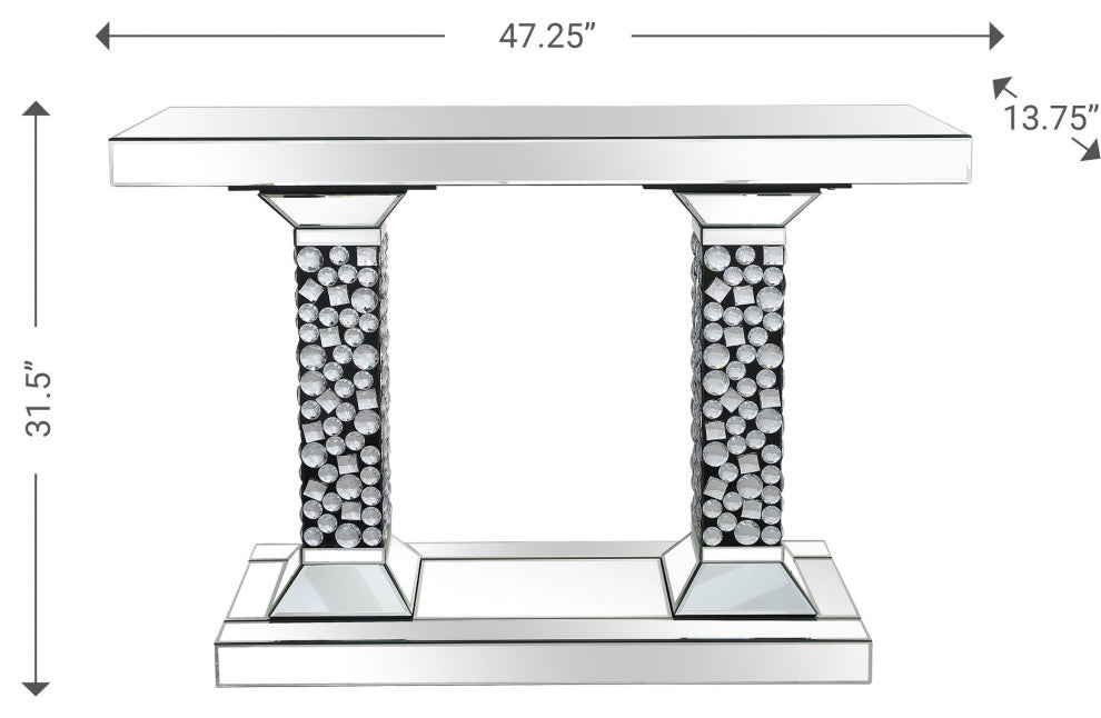 Beaded Pestestal Console Table