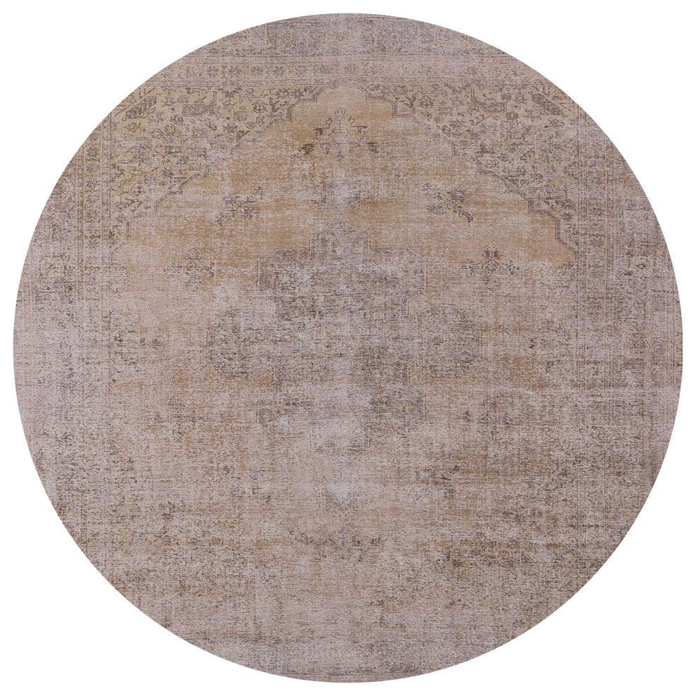 Ahgly Company Indoor Round Mid-Century Modern Area Rugs, 4' Round
