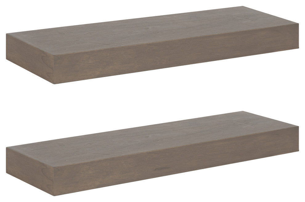 Havlock Wood Shelf Set, Gray 2 Piece 24 inch