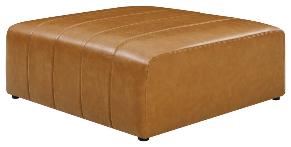 Sectional Sofa Set, Faux Vegan Leather, Tan, Modern, Living Lounge Hospitality