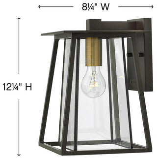 Hinkley Walker Small Wall Mount Lantern, Buckeye Bronze