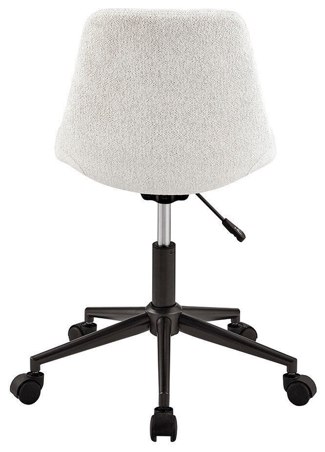Robert PU Swivel Office Chair, Posh Ivory, Fabric