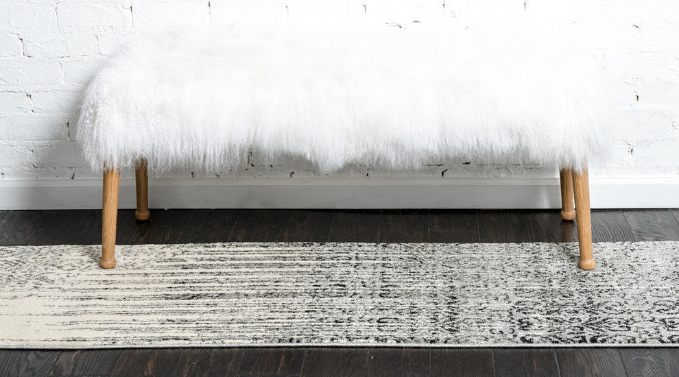 Rug Unique Loom Del Mar Gray Runner 2' 7 x 10' 0