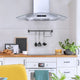 5-Piece Kitchen, 36" Freestanding Gas Range and 36" Wall Mount Range Hood