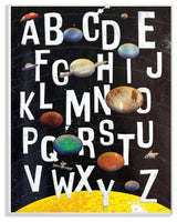 Stupell Ind. Alphabet Milky Way Planets Wall Plaque, 10"x15"